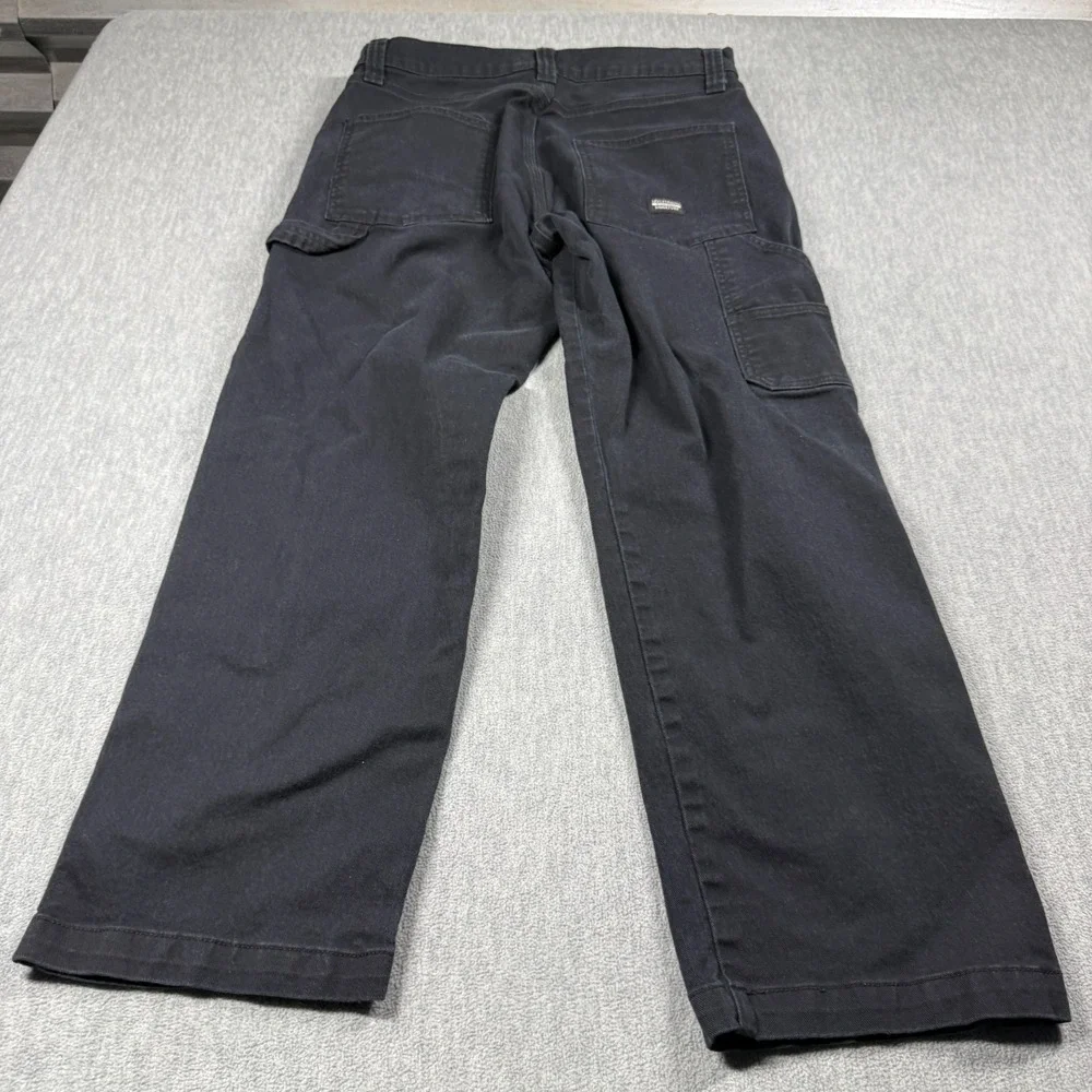 Levi Strauss Signature Pants Mens 32x30 Black Carpenter Workwear Denim Jeans